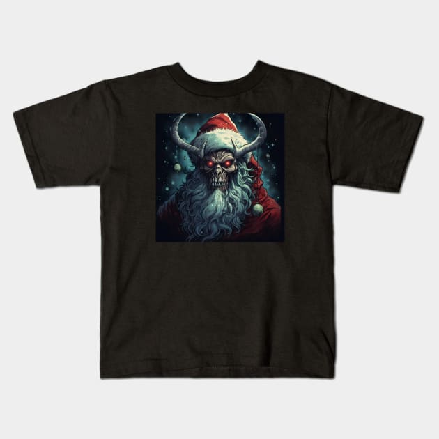 Black Christmas Krampus Kids T-Shirt by beangeerie